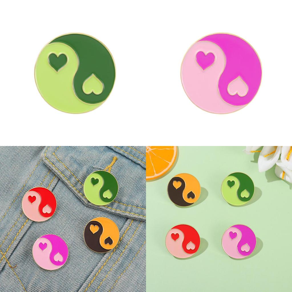 Creative Shaped Heart Alloy Brooch Stunning Enamel Badge Perfect For Fashion Unique