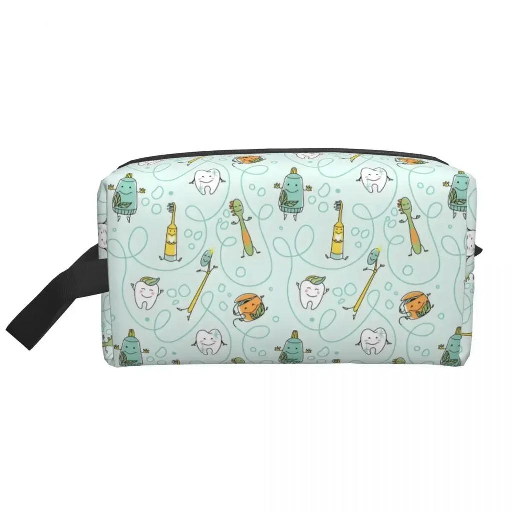 Tooth Makeup Bag for Women Travel Cosmetic Organizer Cute Care Health Storage Toiletry Bags