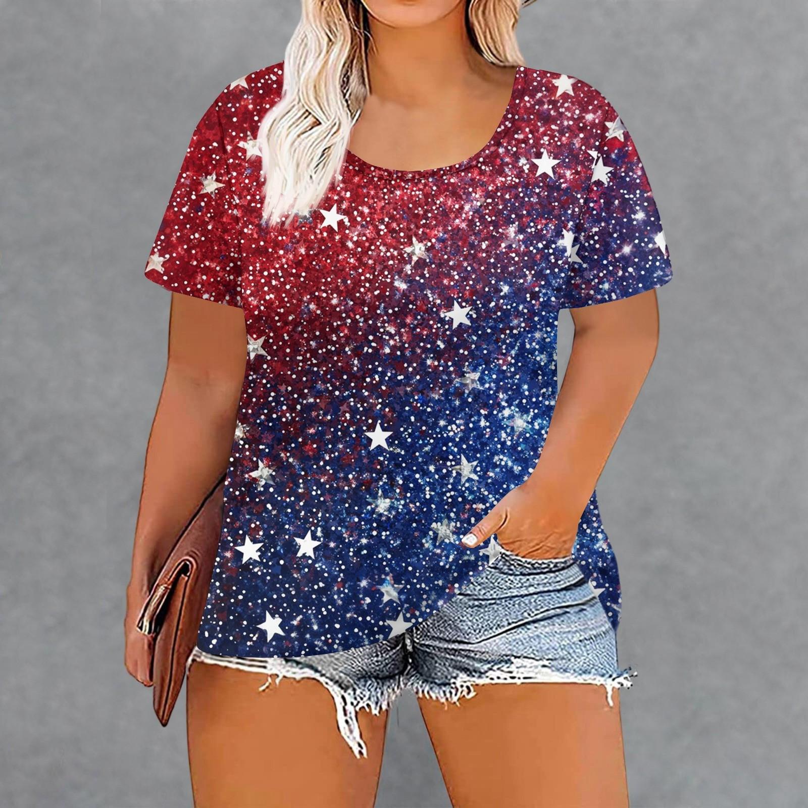 Женская мода повседневные летние топы больших размеров с принтом XL