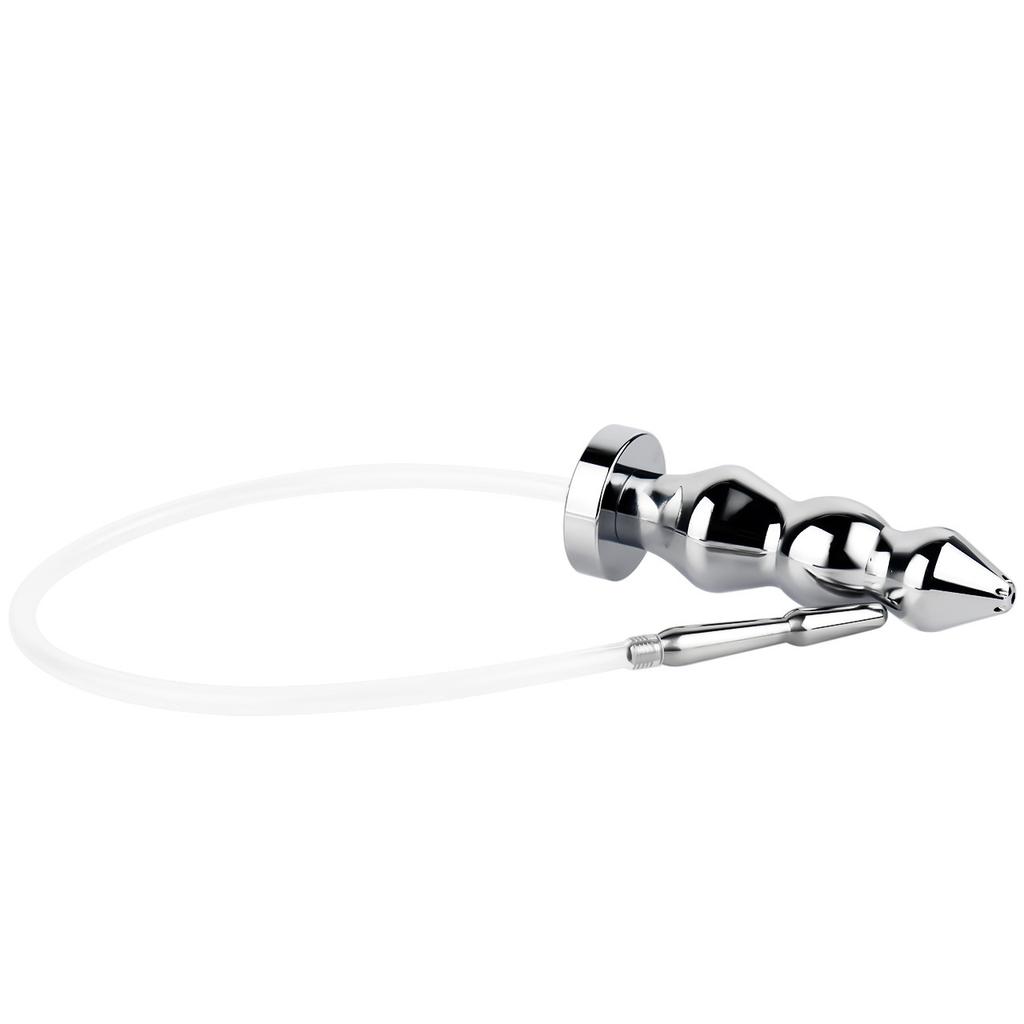 Male Stainless Steel Prostate Massager Sounding Gay Bead-Style Anal Plug with Penis Sound Urethral Anal Insertion Toy
