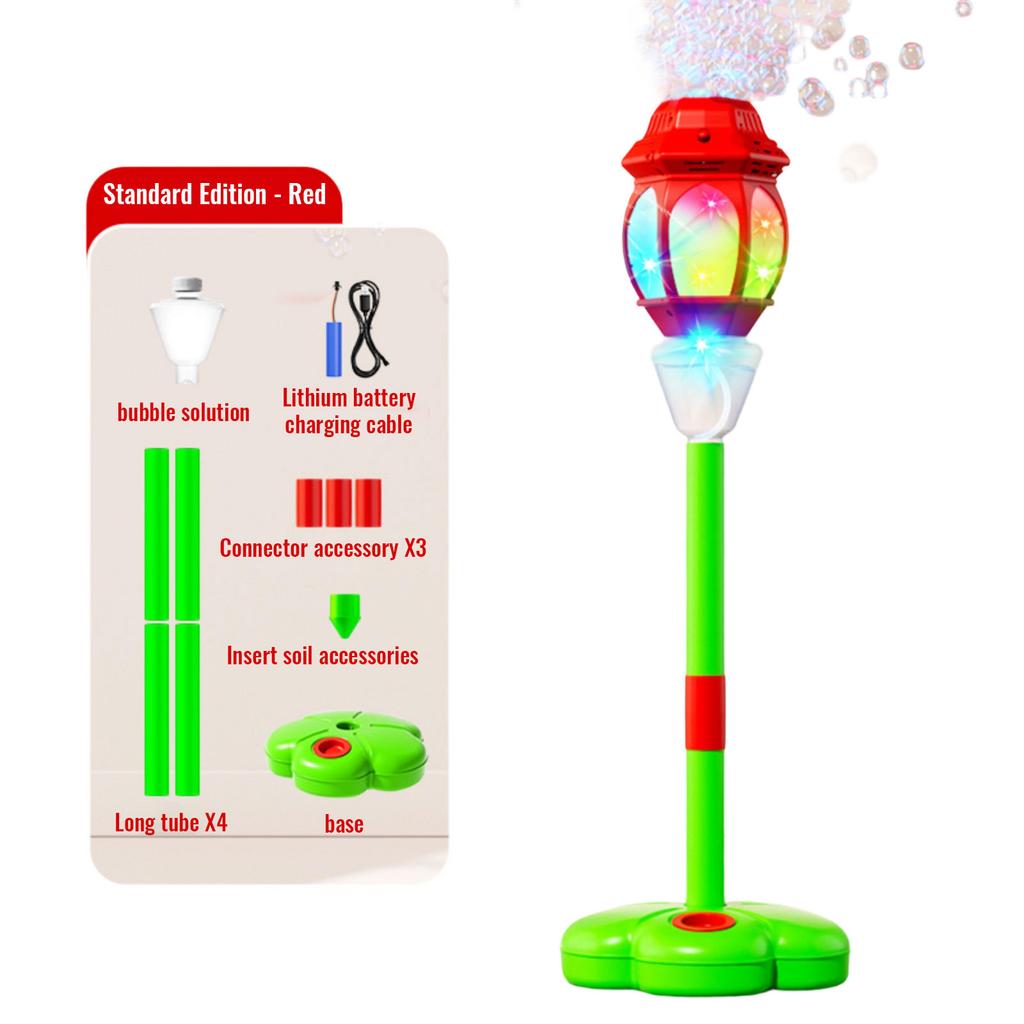 Children's Bubble Blowing Street Light Bubble Machine, Light-up And Music, Remote Control