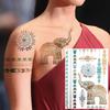 Golden Turtle Anchor Temporary Tattoo For Women Adult Realistic Compass Flower Fake Tattoo Sticker Washable Body Art Tatoo Decal