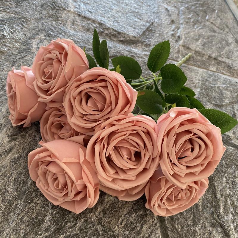 Head Artificial 9 Silk Flower For Wedding Photography Home Decorations Gift