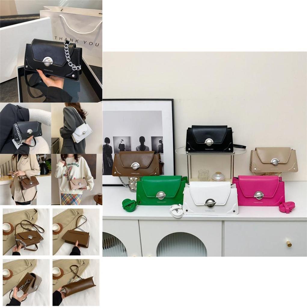 Stylish Pu Small Shoulder Bag For Women In Black White And Khaki Perfect For Daily Use