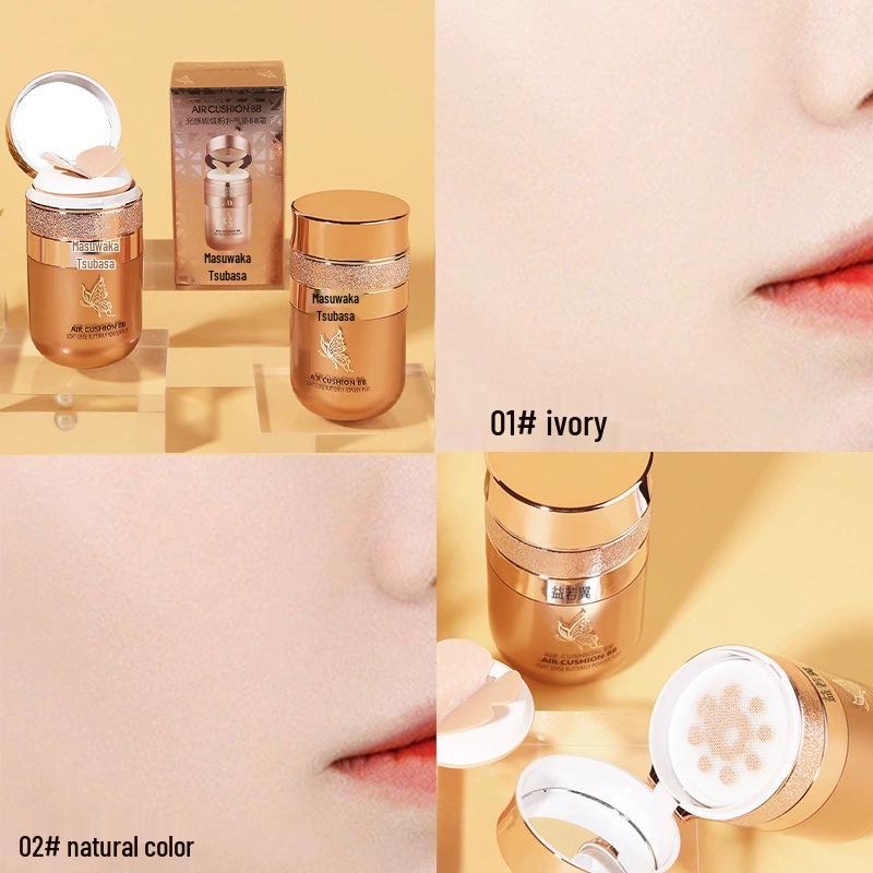 Masuwaka Tsubasa Glow Butterfly BB Cushion: Liangda Moisturizing Beauty Foundation & Concealer Pillow Cream. 30ML