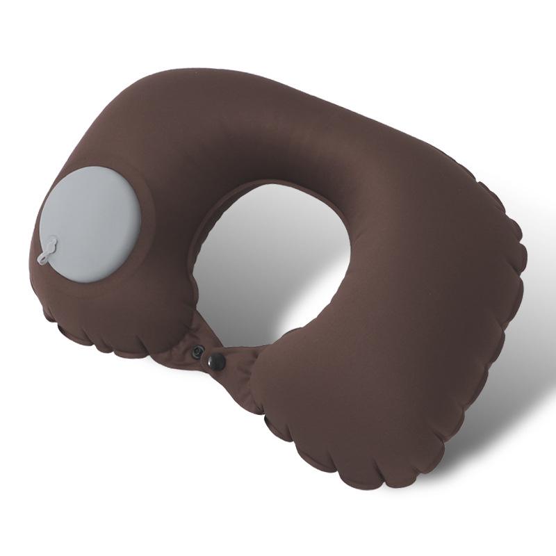 Automatyczna nadmuchiwana poduszka podróżna w kształcie litery U - Przenośna poduszka zapewniająca komfort w samolocie i na zewnątrz