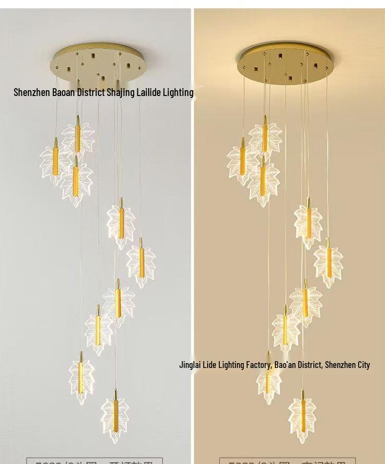 Nordic Loft Luxury Rotating Stairwell Pendant Light
