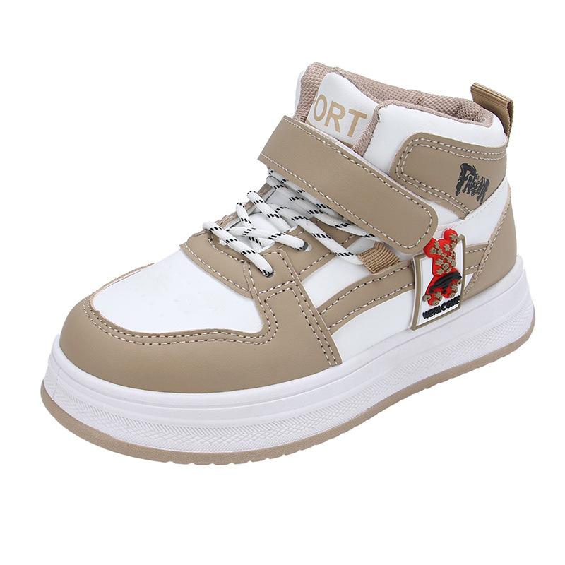 Boys' sports shoes children's soft-soled high-top board shoes 2025 spring and autumn new girls' casual shoes medium and older children's running shoes