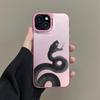 Cool Black Pythons Phone Case for iPhone 15 16 Pro Max 15 16 Plus 11 12 13 Mini 14 Pro Max Snake Colorful Silver Laser Back Case