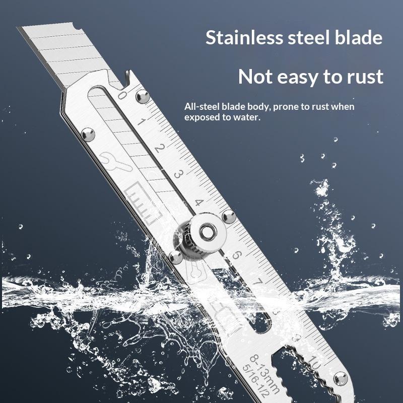 Utility Knife Heavy Duty All Steel Thickened Large Stainless Steel Wallpaper Knife Industrial Grade Durable Tool Holder