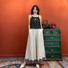 Summer Thin Wide Leg Pants Women Casual Cropped Pants High Waist Loose Straight Pants Female 2025