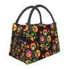 Polish Folk Flowers And Roosters Lunch Box for Women Waterproof Poland Floral Art Cooler Thermal Food Insulated Lunch Bag