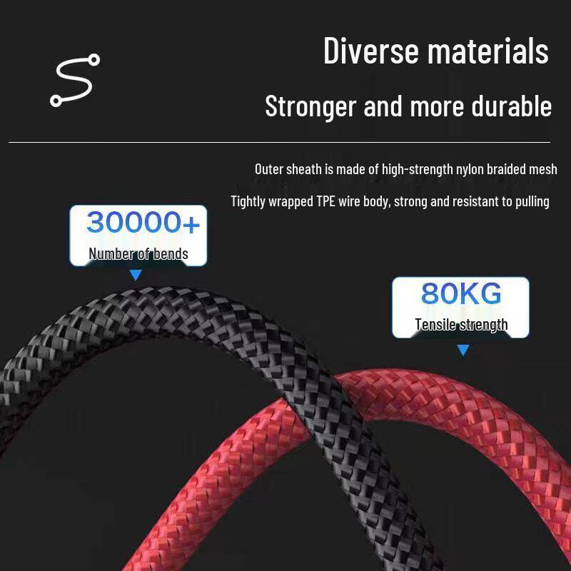 120W Schnellladekabel 6A Geflochtenes rechtwinkliges Typ-C-Kabel für Huawei