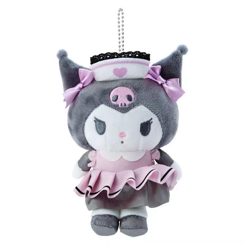 Peluche de Sanrio Kuromi Muñeco Relleno Figura Llavero Colgante Suave Apachurrable Regalo Para Niños