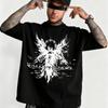 Hip-Hop Street Men'S Gothic Angel Print Short-Sleeve T-Shirt