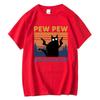 Pew Pew Madafakas Tshirt Men Short Sleeve Novelty Funny Cat T Shirt Loose Tops Shirts Tee T-Shirt Crew Neck Streetwear