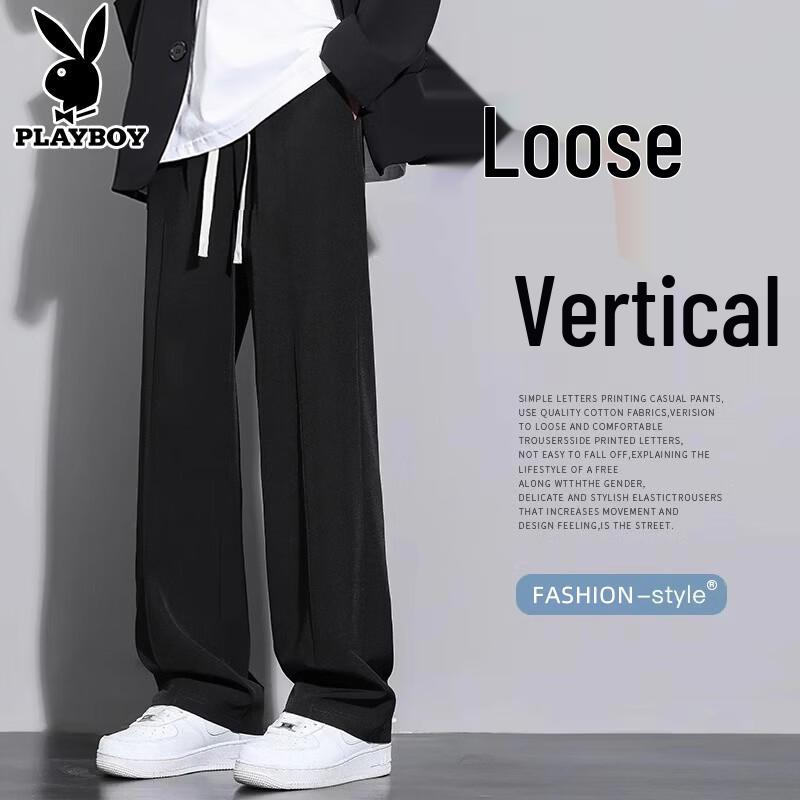 PLAYBOY Men s Relaxed Fit Straight-Leg Casual Pants XL
