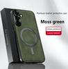Retro Leather Magnetic Phone Cases For Samsung Galaxy S25 Ultra S22 S23FE S24 Plus Metal Camera Protection Shockproof Hard Cover