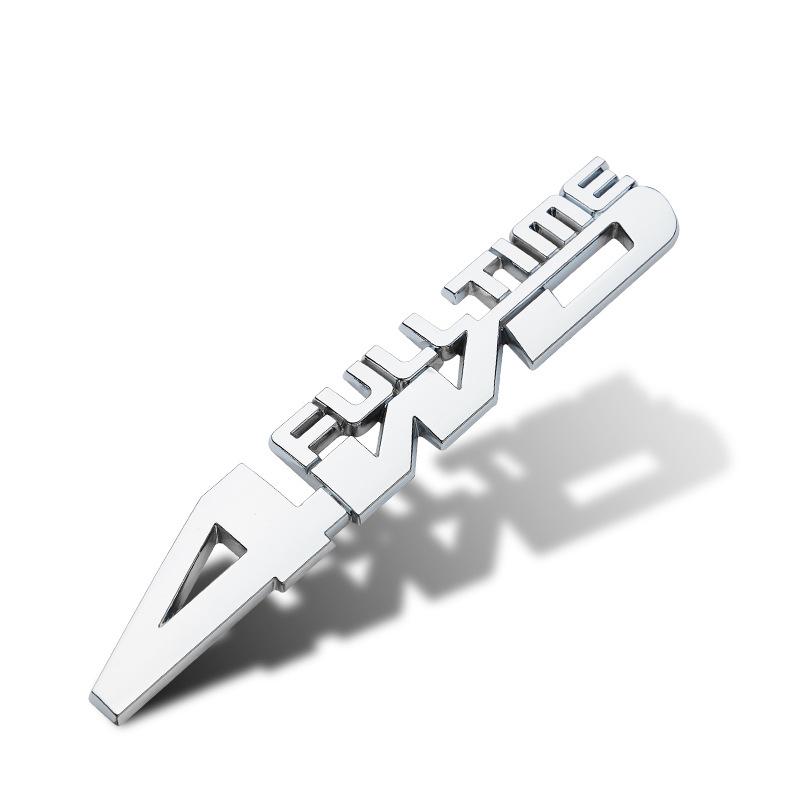 1 Pcs Car metal logo 4x4 car sticker off-road vehicle four-wheel drive standard AWD car sports sticker tail exterior decoration
