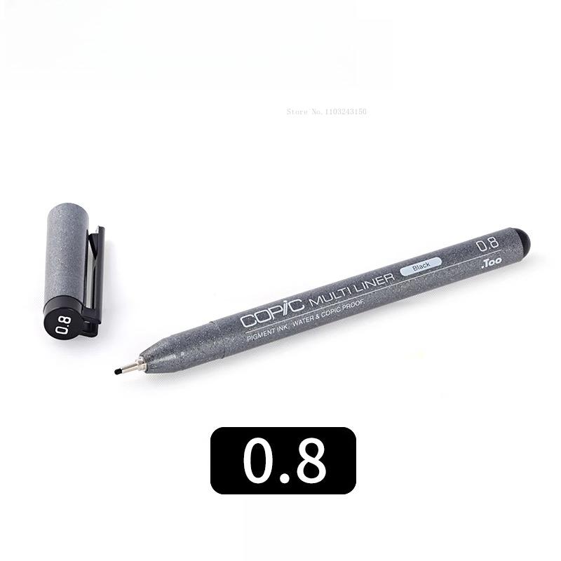 Japanese Colored Hook Line Pen Waterproof Art Supplies Anime Architectural Design Ink Tube Drawing Pen Watercolor Outline Marker