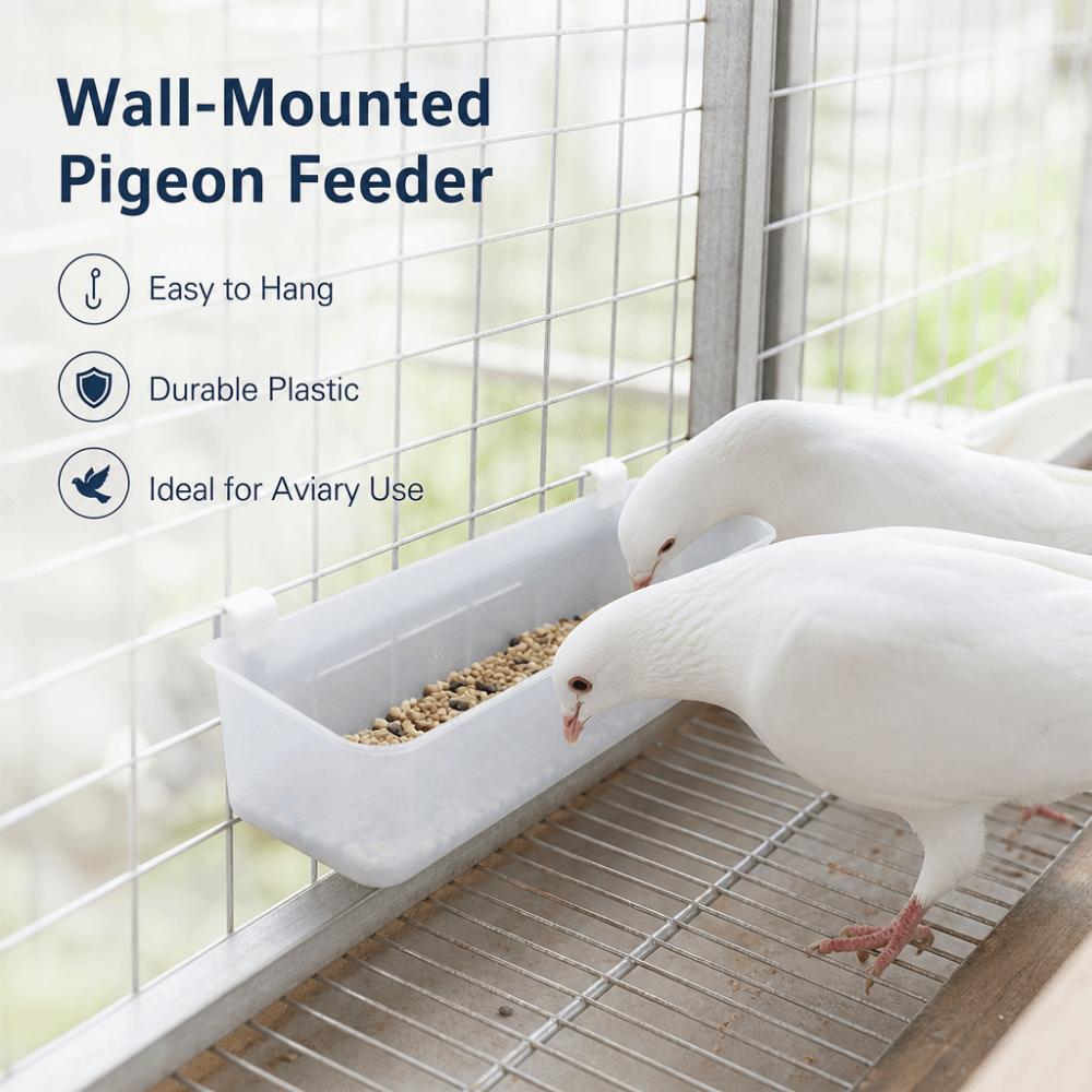 5pcs Transparent Box Hanging Bird Feeder Drinker Automatic Pigeon Feed Trough Aviary