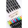 Color watercolor pens 36-color set brush marker water-based illustration art markers dual-tip bold fine drawing coloring supplies office childrens