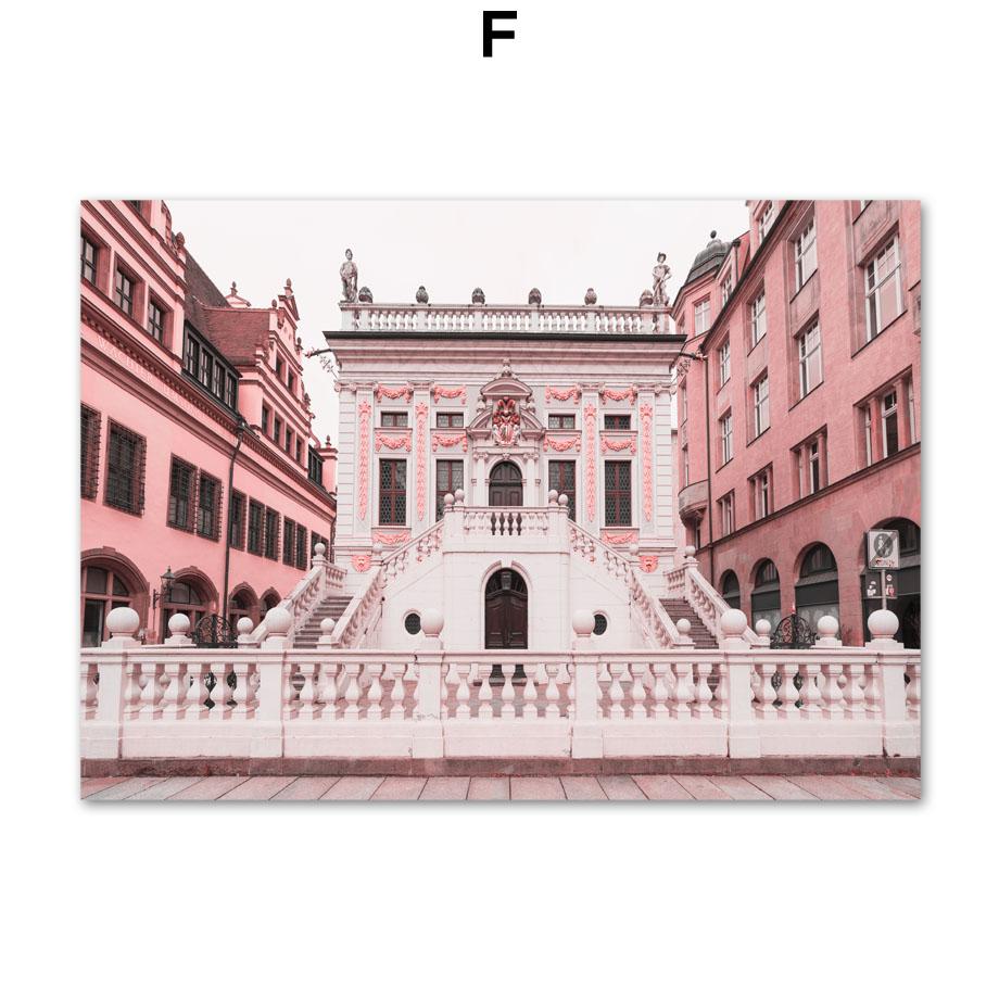 Tower Paris Church Bridge Portugal 28 Tram Street Wall Art Print Canvas Painting Nordic Poster Decor Pictures For Living Room