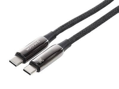 WAYME Charging and Synchronization Cable, Microfiber Braided, 100 Cm, USB-C >; USB-C PD, Max 240W