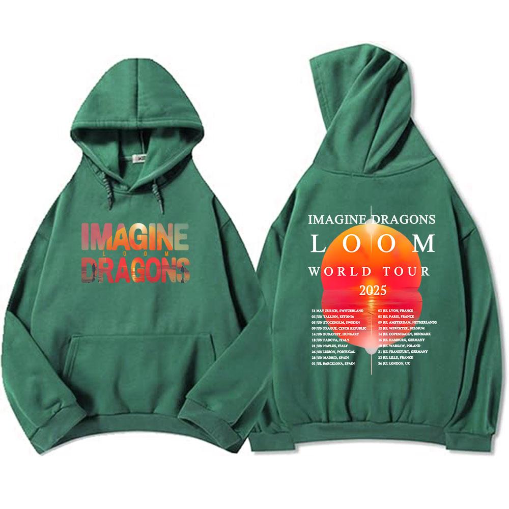 Imagine Dragons Loom Tour Hoodies Streetwear Unisex Hip Hop Long Sleeve Sweatshirts Harajuku Graphic Hoody Men Women Hoodie
