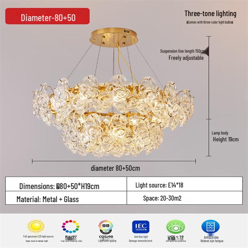 Современный хрустальный люстра-подвеска Li Shen в стиле легкой роскоши с жемчугом