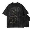 New ACID WASH TEE Attack on Titan Printed Tshirt Mens and Womens Washed Tshirt High Quality Vintage Cotton Tshirt Top