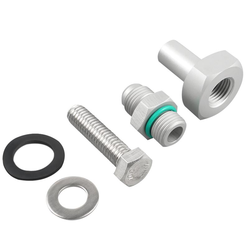 Universal 6AN Fuel Tank Return Line Bung Kit, 6061-T6 Billet Aluminum, CNC Machined