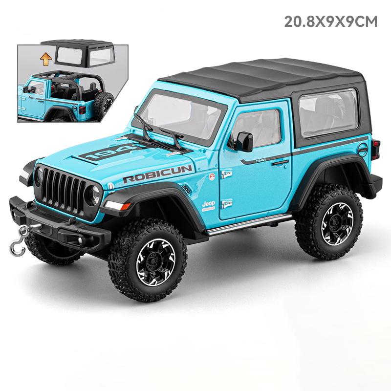 1:22 Jeep Wrangler Off Road SUV Alloy Metal Diecast Model Car Simulation Children Collectibles Ornaments Holiday Present Kid Toy ALM1