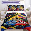 Colombia Football Printed Bedding 3 Piece Set Cozy Breathable Bed Cover Set As Housewarming Holiday Gift