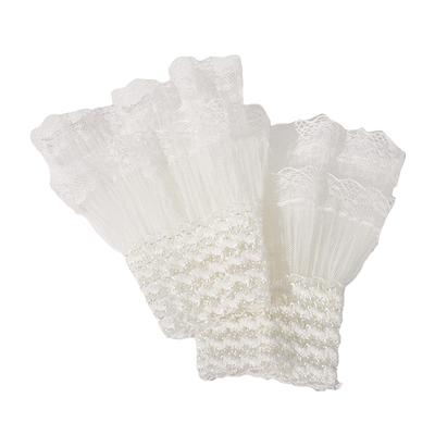 1Pair Nail Art Lace Fake Pleated Cuff Manicure Photography Props Fake Sleeves
