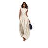 European and American style 2026 new dark blue striped sleeveless waist wide-leg jumpsuit women's long temperament fashionable cross-border women