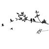 Black Movable Wall Sticker 58x24cm Waterproof Wall Sticker Adhesive Wall Sticker  Living Room Decor