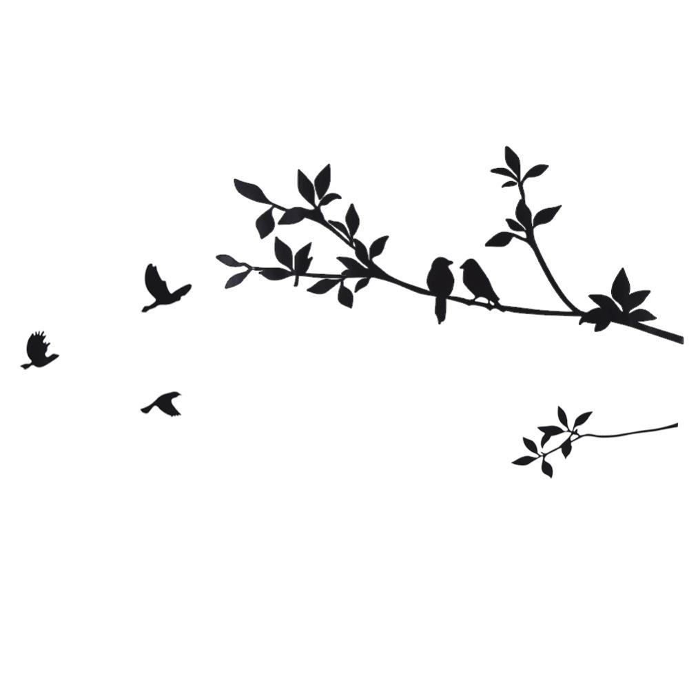 Black Movable Wall Sticker 58x24cm Waterproof Wall Sticker Adhesive Wall Sticker Living Room Decor