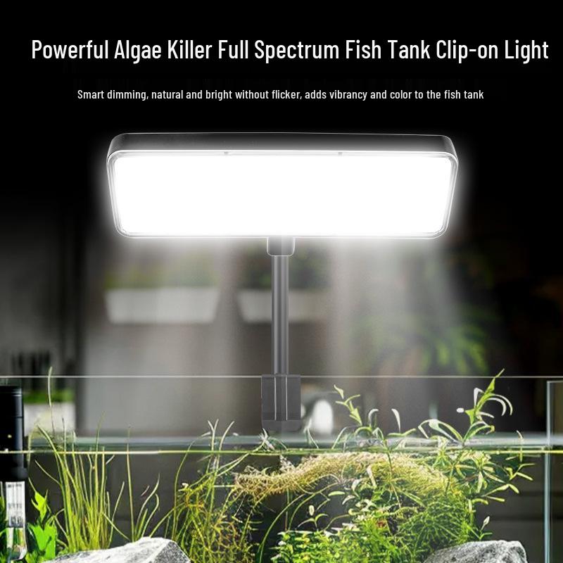 Aquarium Clip-On Light: Full Spectrum Plant & Algae Light with USB Smart Timer Switch