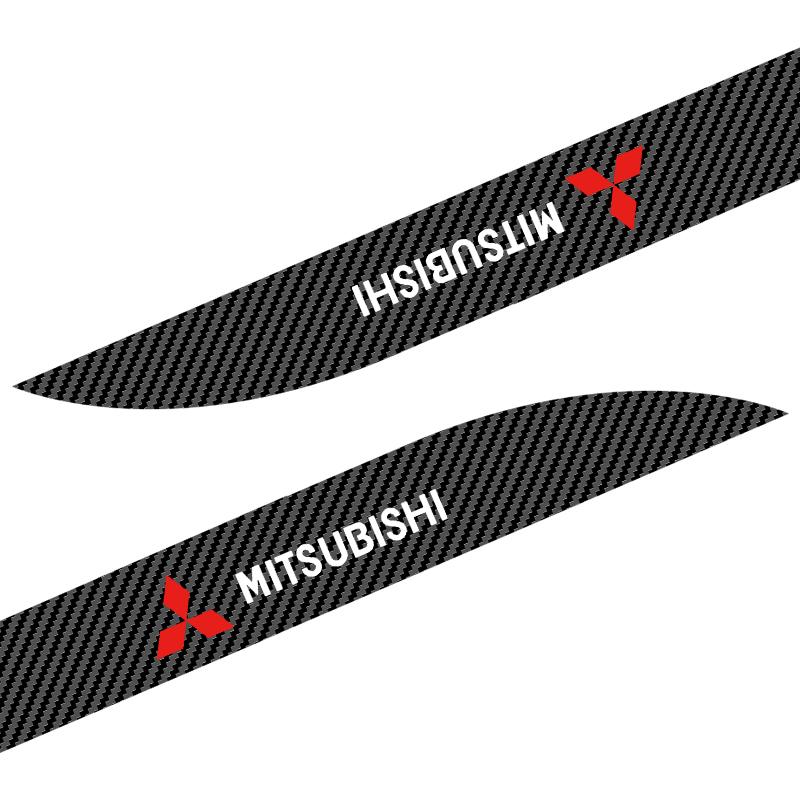 2 Stück Carbon Auto Tür Seitenleiste Schweller Streifen Aufkleber Decals Styling Für Mitsubishi Asx Lancer Outlander Pajero Ralliart Zubehör Auto Styling