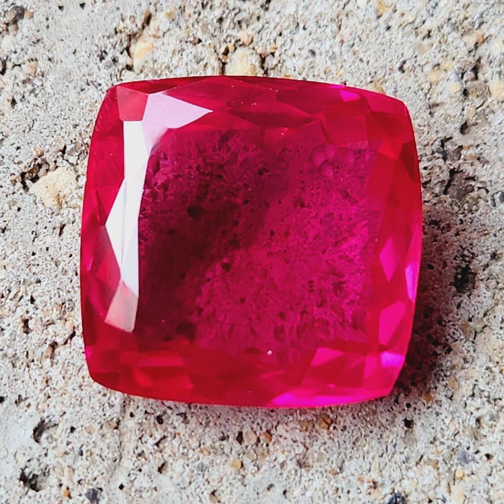 117 Cts Natural Mozambique Red Ruby Cushion Cut Ruby Gemstone Certified
