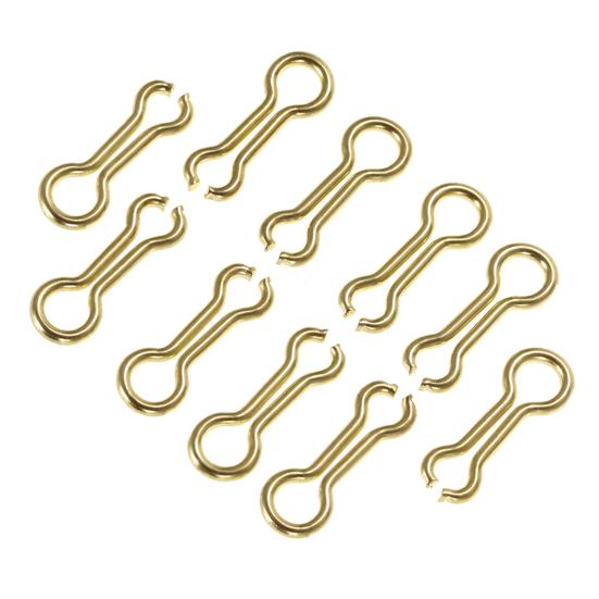 100Pcs/Set Sinker Wire Eyes Simple Corrosion Resistant Golden Steel Alloy Fishing Weights