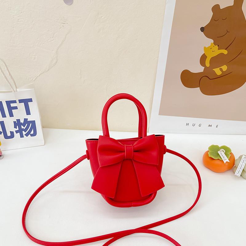 Adorable Mini Pu Crossbody Bag For Kids With Cute Bow Design And Stylish Color Options