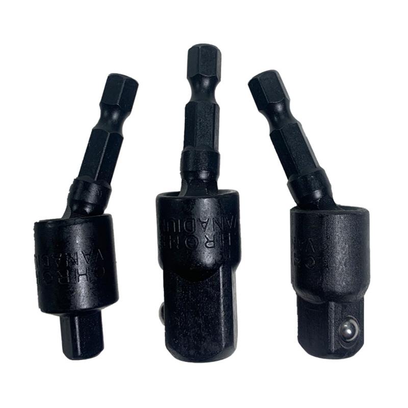360 Degree Hand Drill Conversion Head 1/4"3/8"1/2" Hexagonal Shank To Quadrilateral Socket Universal Joint Rod Driver Connector