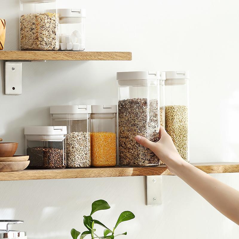 Household Moisture-Proof Sealed Jar, Kitchen Grain Storage Jar, Spice And Tea Storage Box, Transparent Milk Powder Storage Box