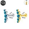 Titanium G23 Internal Thread T-shaped Lip & Ear Cartilage Stud