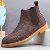 Stivali Chelsea Eleganti da Uomo a Punta Scarpe High Top Classiche in Pelle Slip-On Stivaletti alla Caviglia Nuovi Arrivi Scarpe da Passeggio Maschili Botas