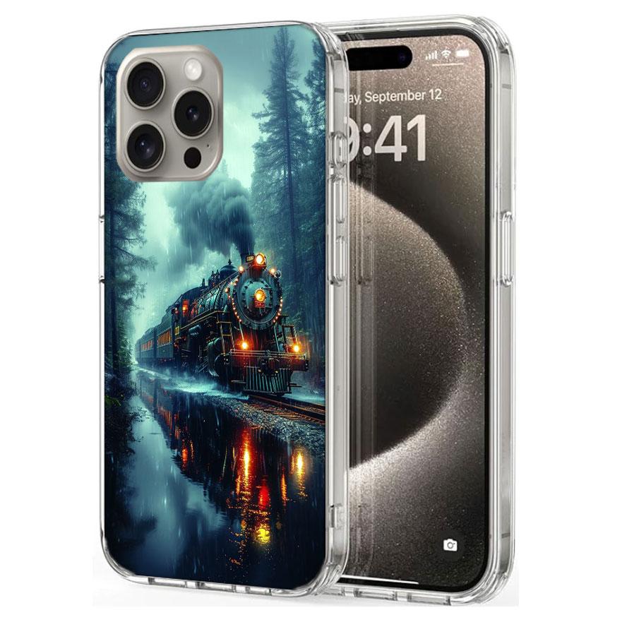 Steam Train Cases Phone Case For Iphone 17E 16E 17 Air 16 Pro Max 15 Pro 14 Plus 11 13 12 Mini Cover Cases Compatible with Suita