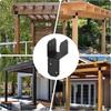 4 Stuks Houten Huis Hanger Verbindingspaal Lichtpaal Stalen Frame Ankers Connector Paaldoppen Bevestigingsbeugel voor Paal aan Balk Einde Duurzaam