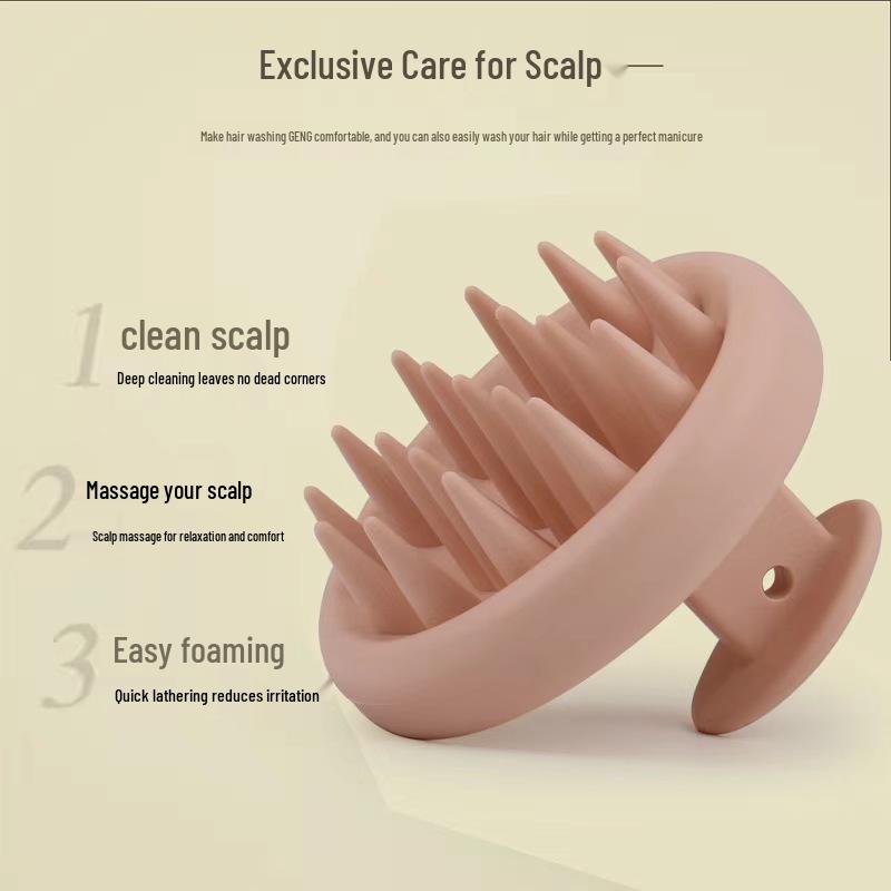 Silicone Scalp Massager & Shampoo Brush - Integrated Design for Styling and Hair Care